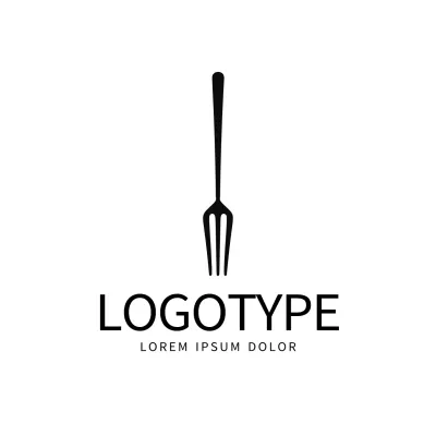 Black Minimal Food Logo