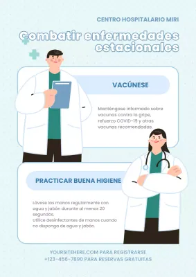 información sobre gestión sanitaria estacional blue modern