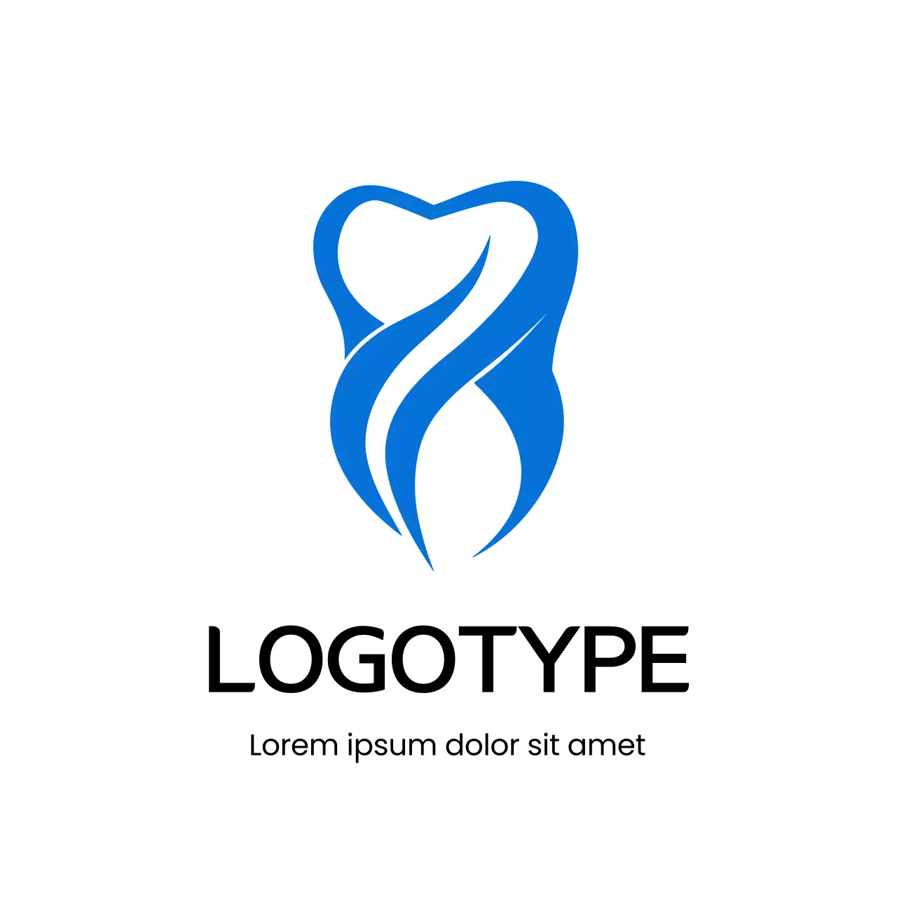 Blue Minimal Dental Logo