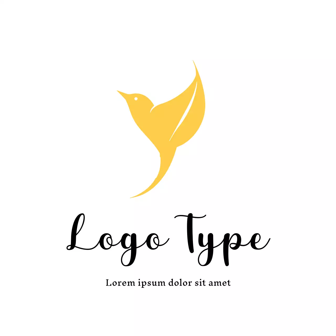 Yellow Minimal Design Logo
