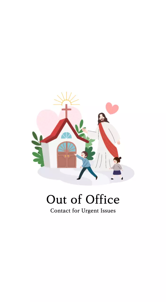 Warm colorsChurches with cute illustrations