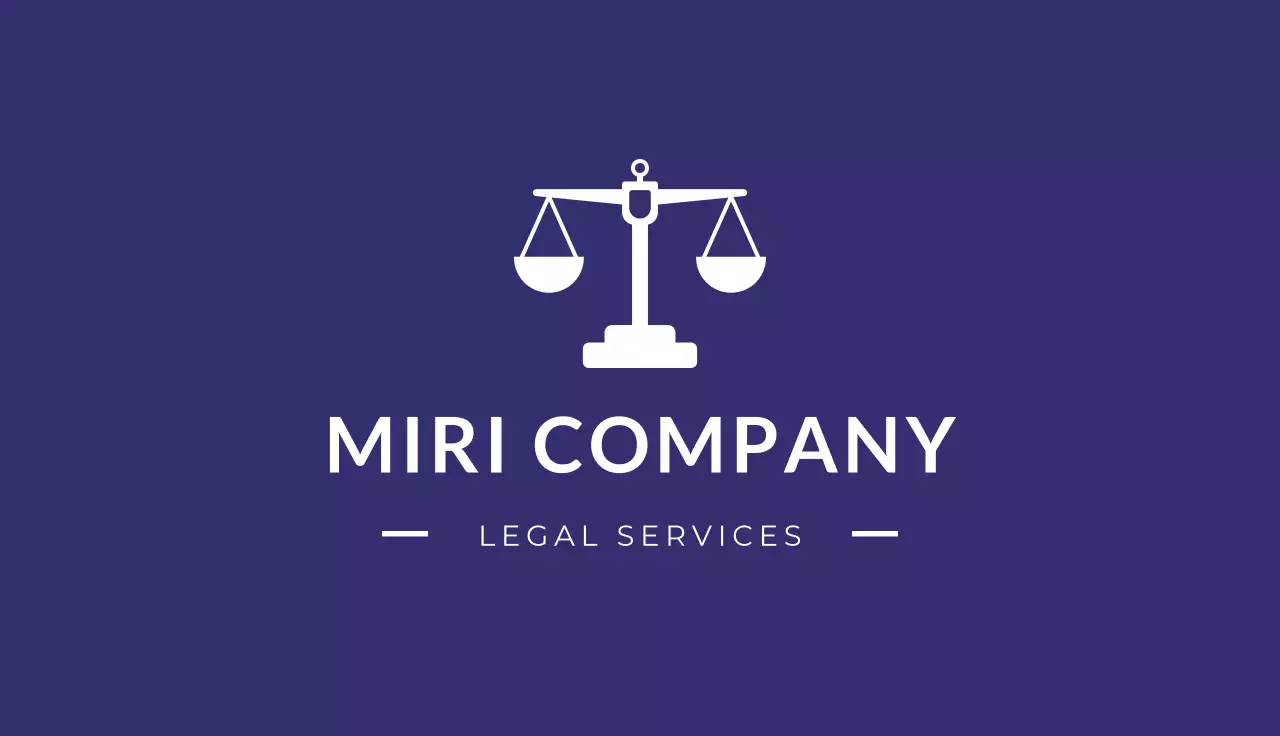 Blue Minimal Legal Business Card