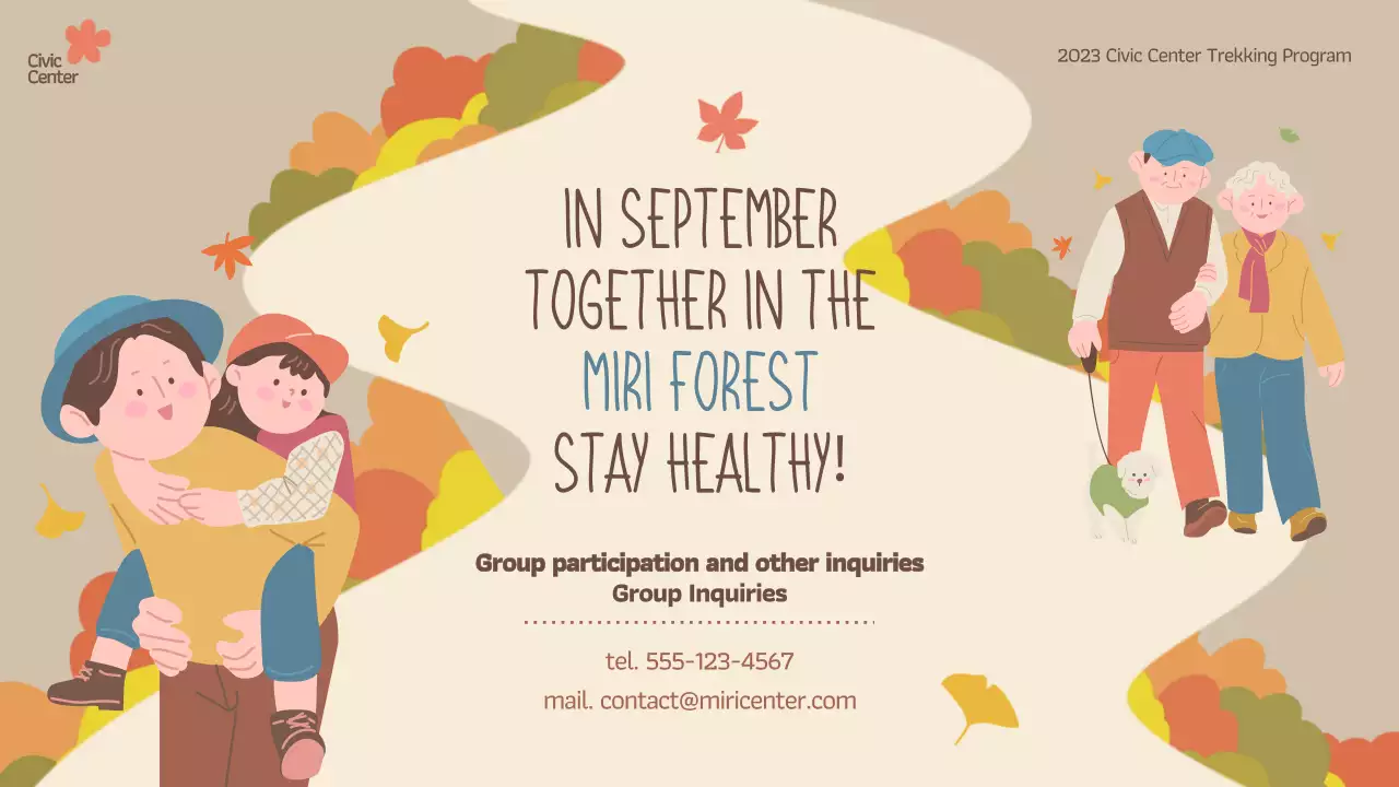 Beige Retro Trekking Event Presentation