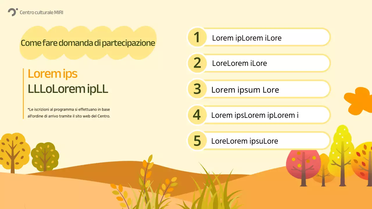 Guida agli eventi autunnali di Orange Nature