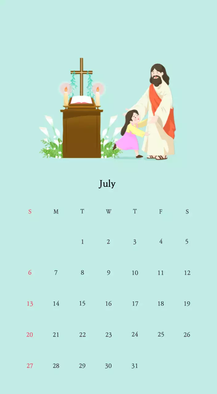 Warm colorsChurches with cute illustrations