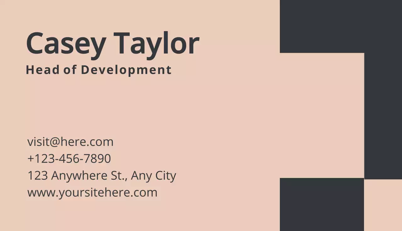 Beige Minimal Business Card