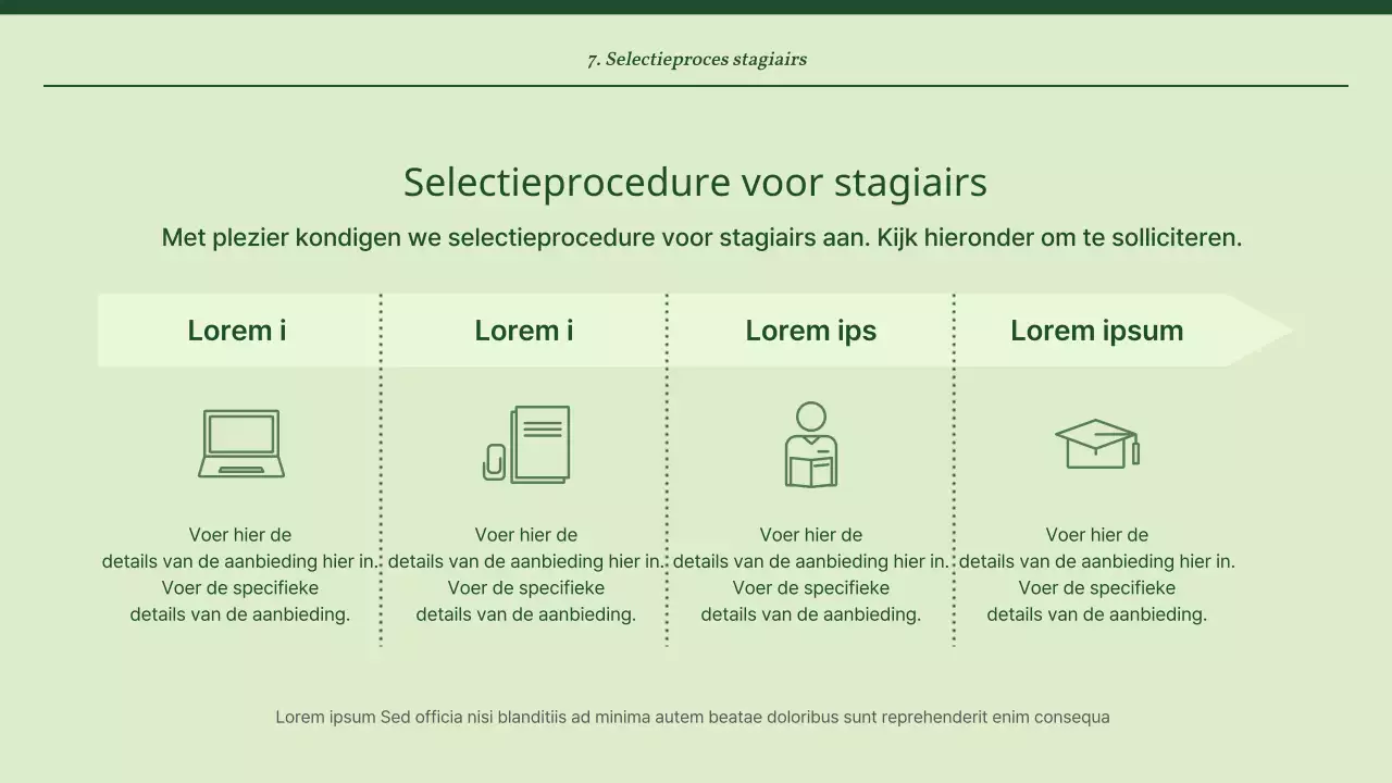 Eenvoudig, groen en muntachtig trainingsmateriaal voor adviseurs