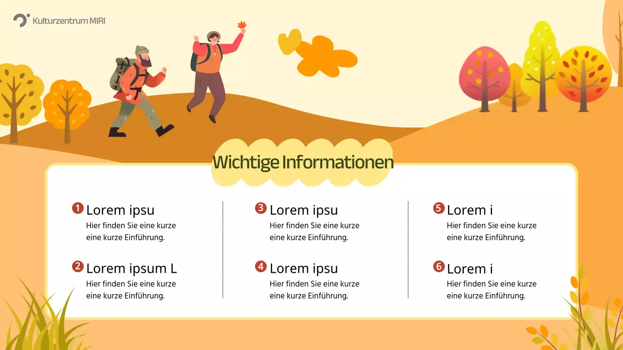 Orange Nature Herbst Event Guide