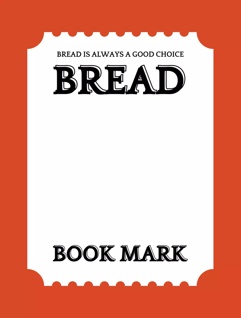 베이커리 티켓모양 북마크 굿즈 배경지