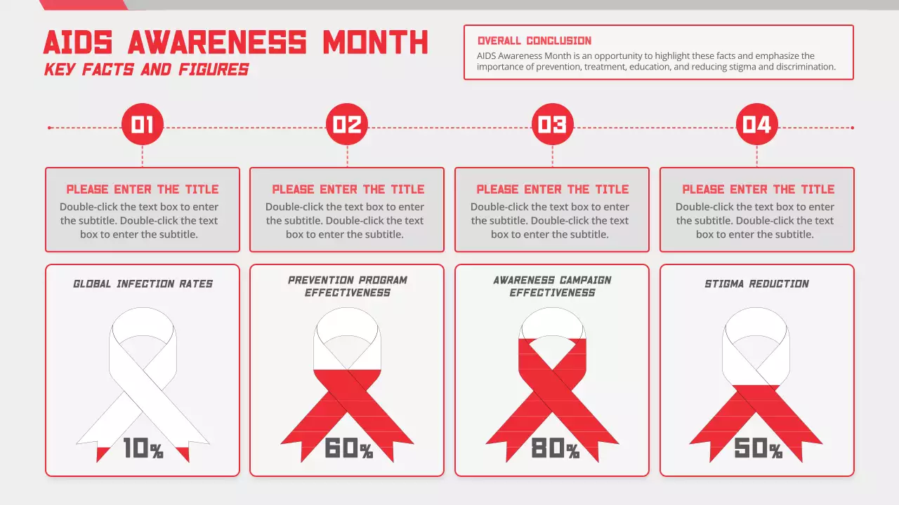 Red Modern Aids Awareness Information Infographic