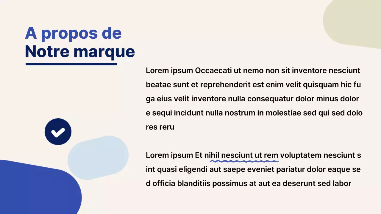 Guide des marques de petites entreprises branchées en bleu et jaune