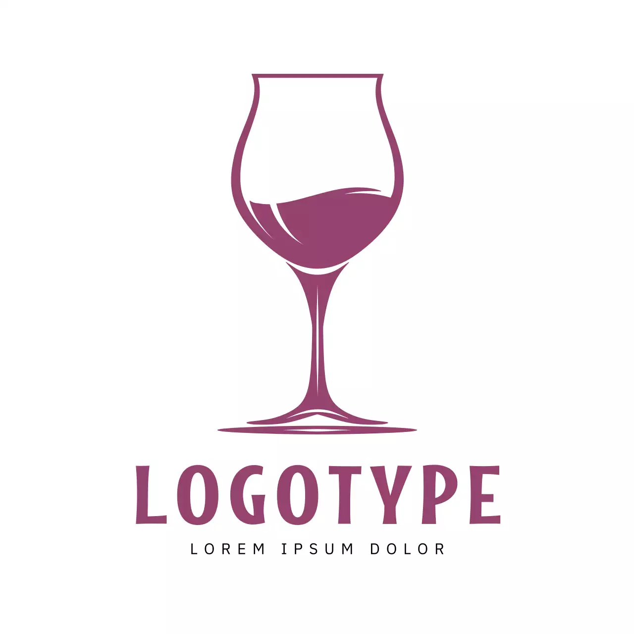 Wine Minimal Design Logo