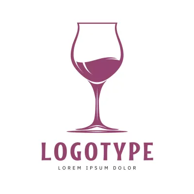 Wine Minimal Design Logo