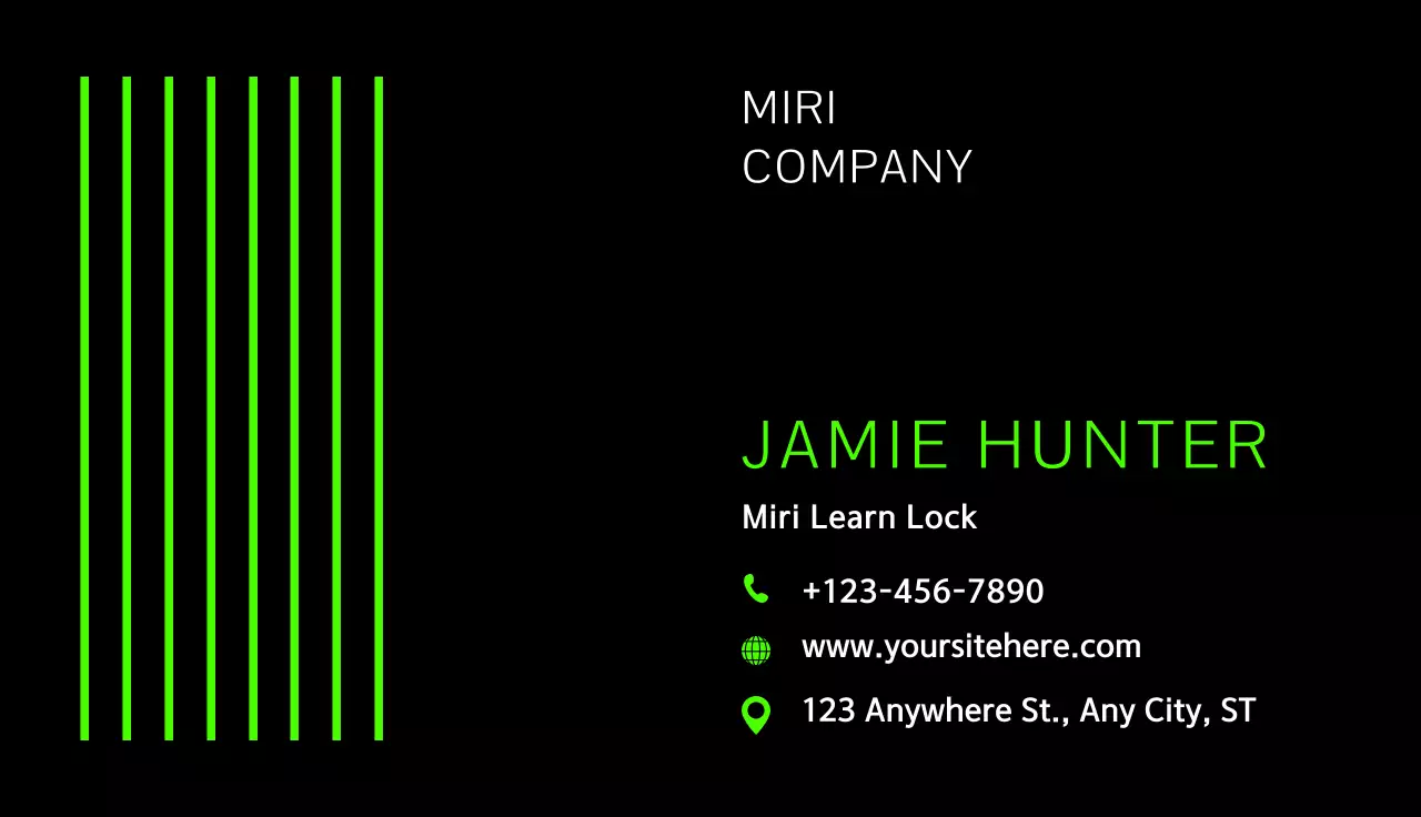 Black Modern Business Card