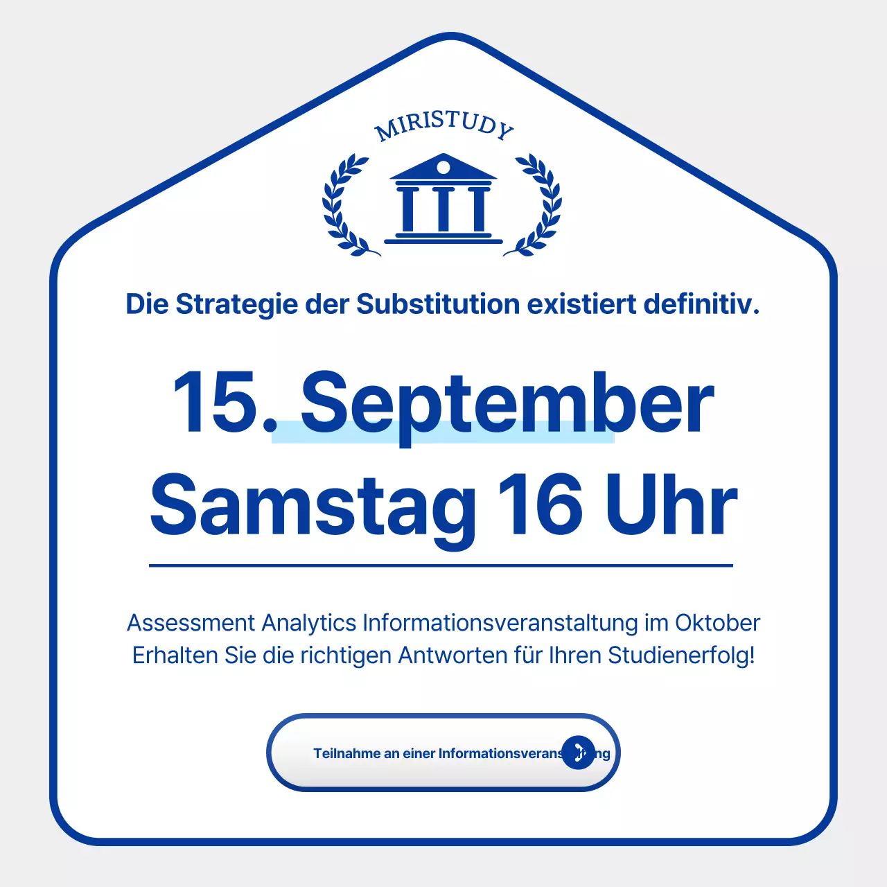 Promote Blue's Simple Admissions Strategy Briefing