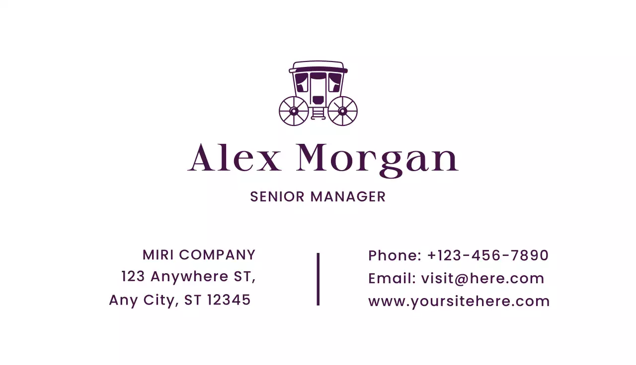 Purple Classic Business Card