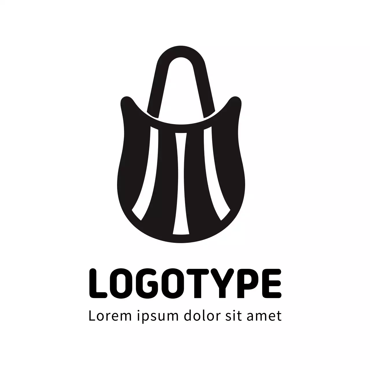 Black Minimal Design Logo