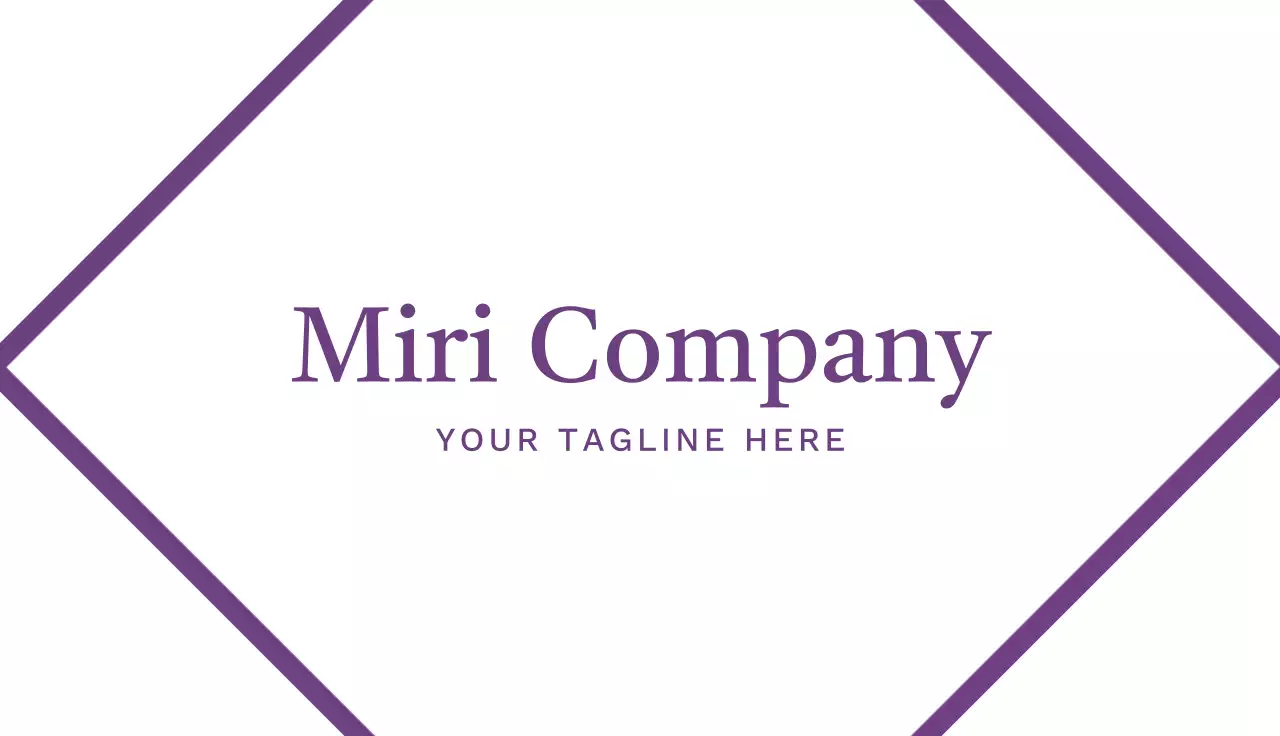 Purple Minimal Business Card