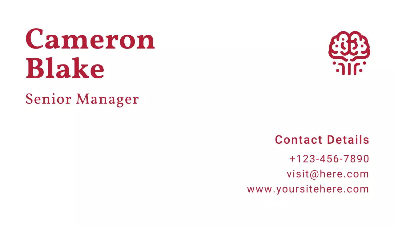Red Simple Business Card