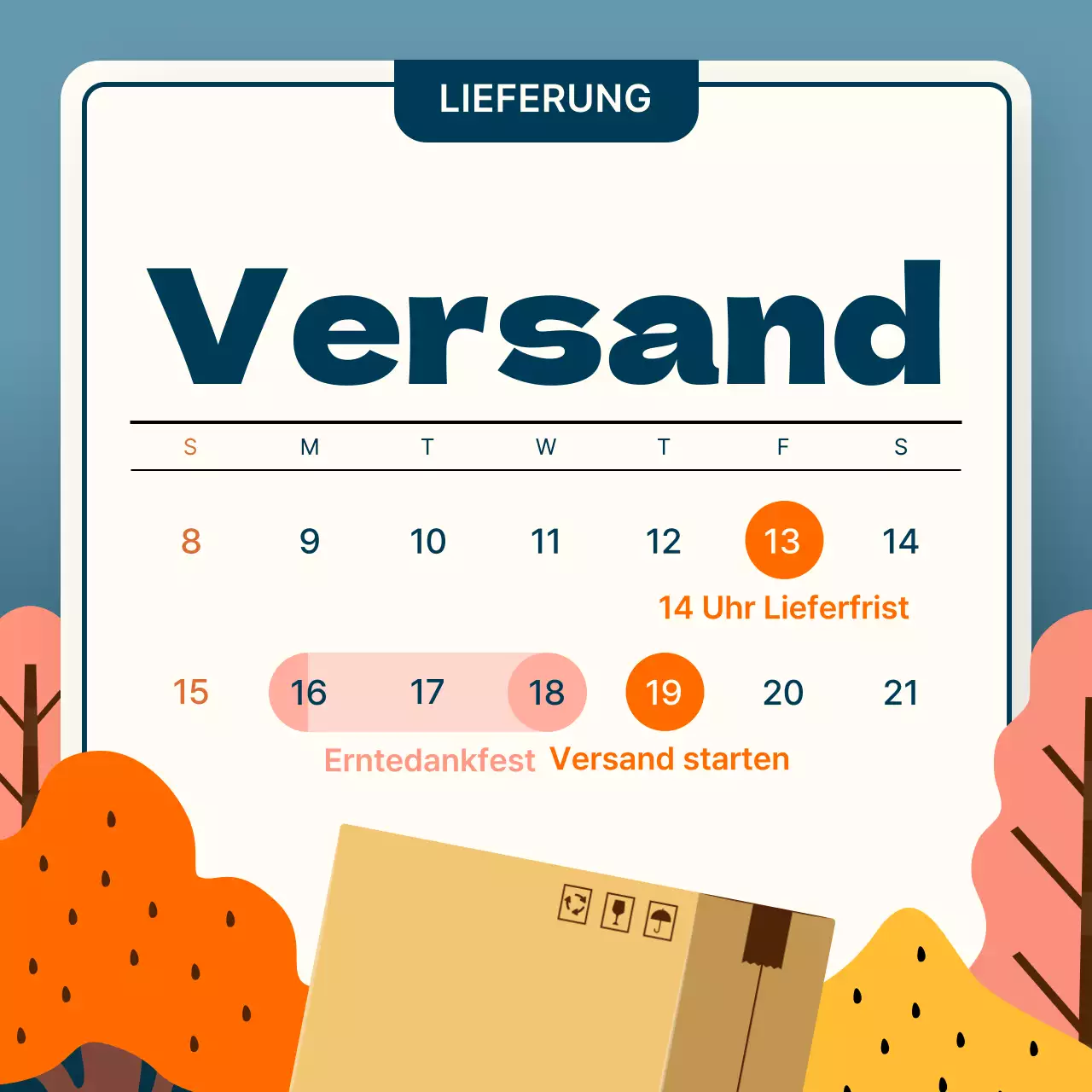 Orange Herbst Promotion