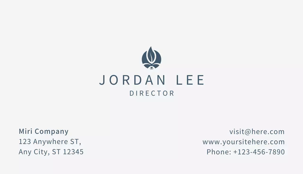 Grey Minimal Business Card
