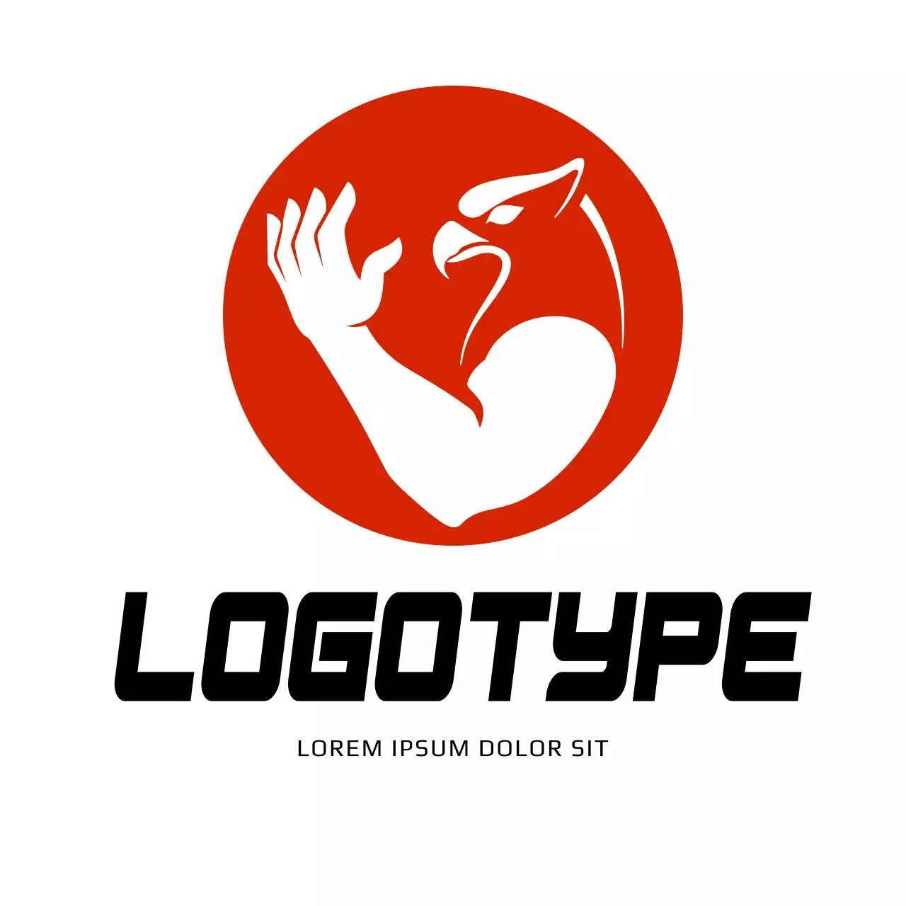 Red Bold Design Logo