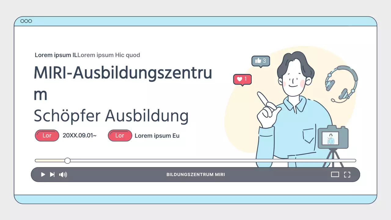 Einfacher weißer und hellblauer Creator-Trainingsleitfaden