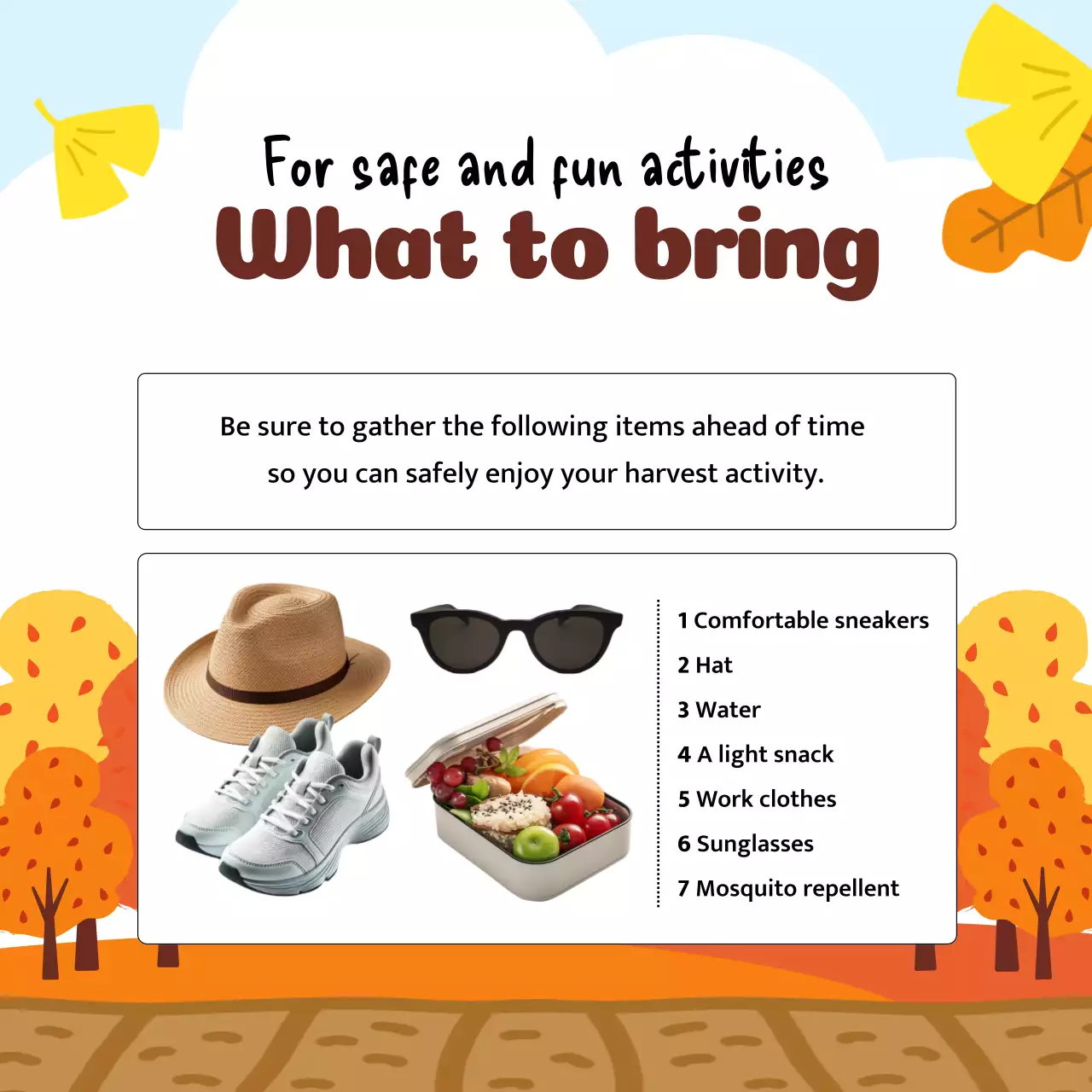 Orange Playful Farm Event Instagram Carousel