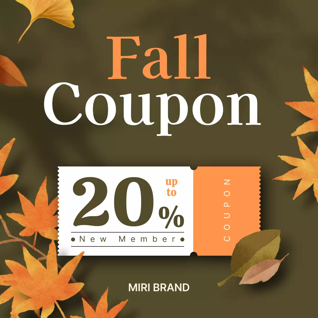 オレンジ シンプル セール ポスター Instagram カルーセル