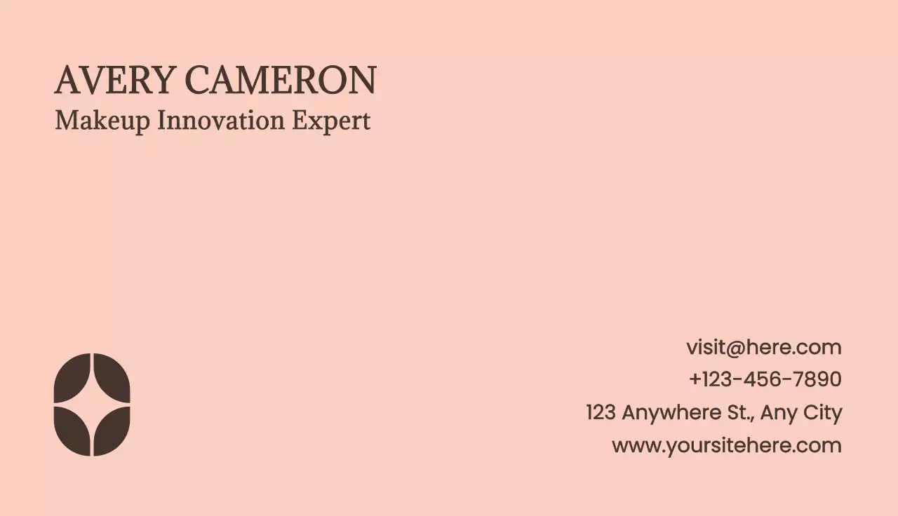 Beige Minimalist Business Card