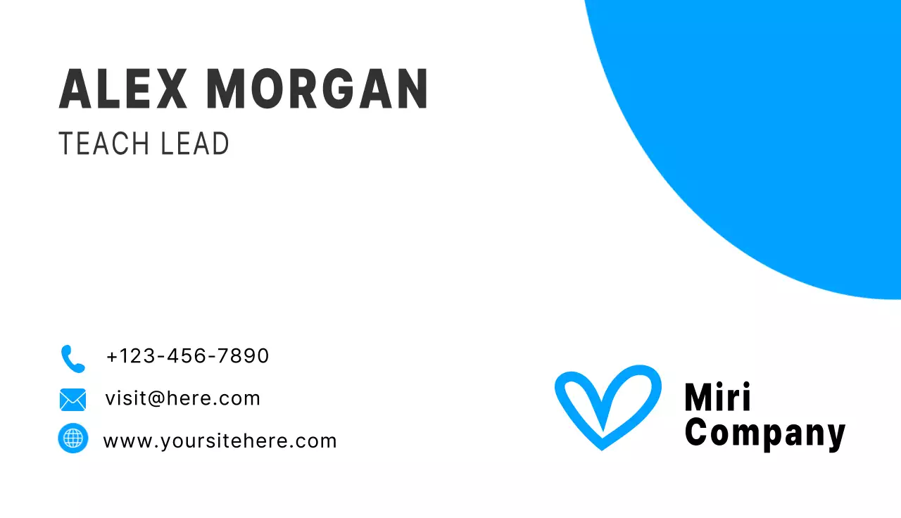 Blue Modern Business Card