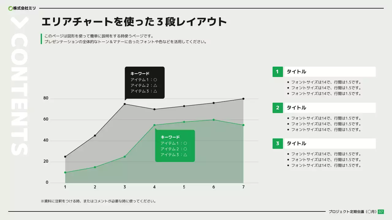 緑 シンプル ビジネス 企画書 プレゼンテーション
