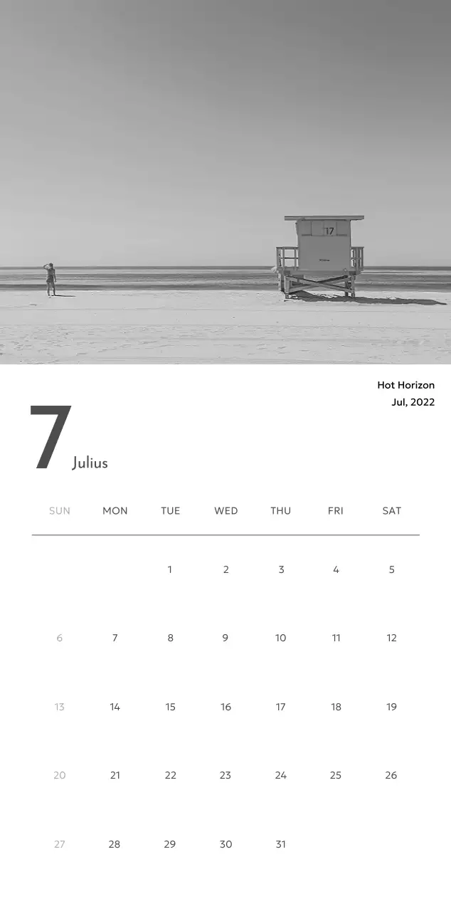 A photo calendar with a clean, urban look