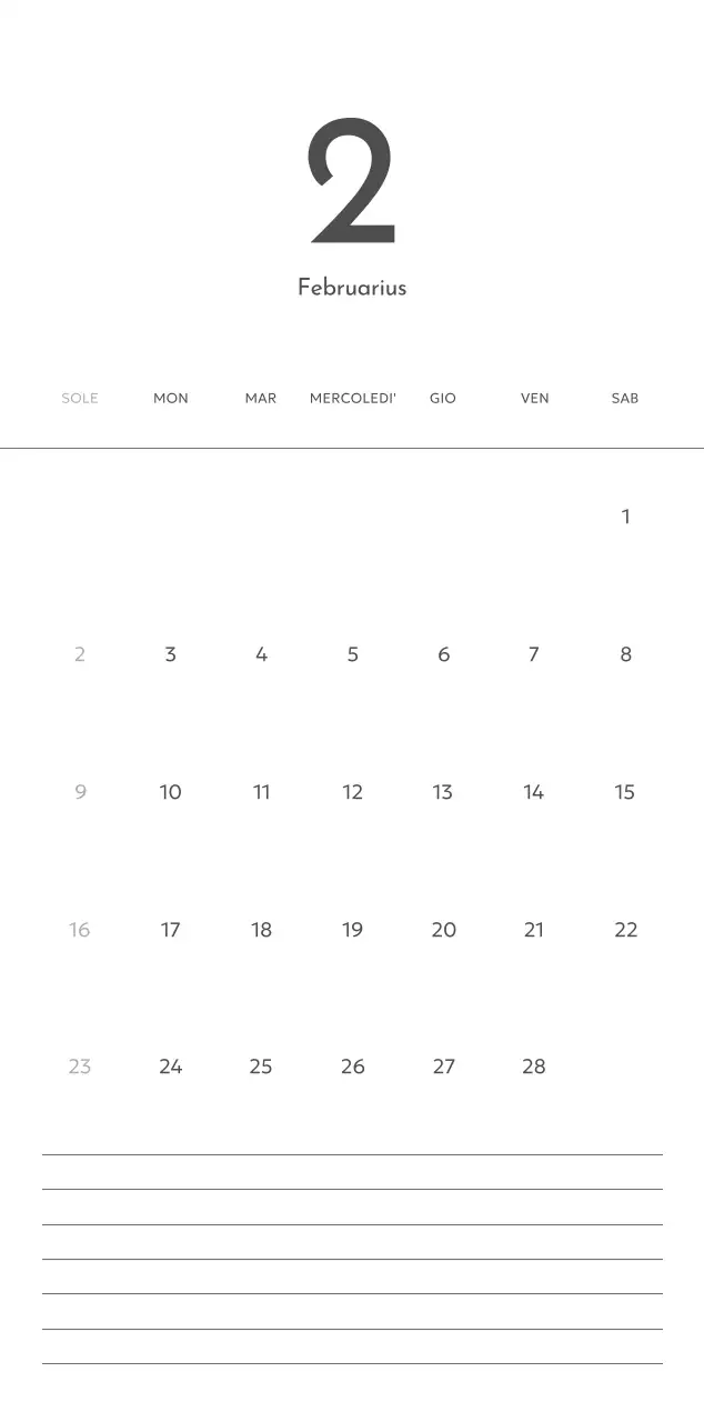 Un calendario fotografico dall'atmosfera pulita e urbana