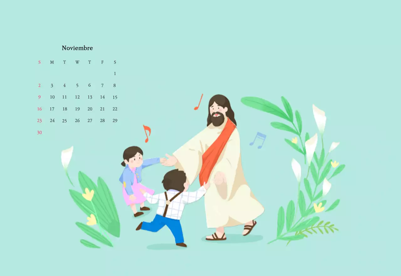 Colores cálidosIglesias con simpáticas ilustraciones