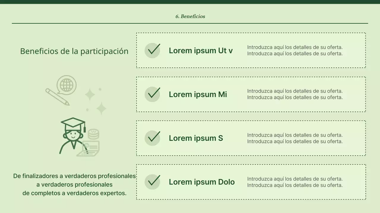Material de formación para asesores sencillo, ecológico y mentolado