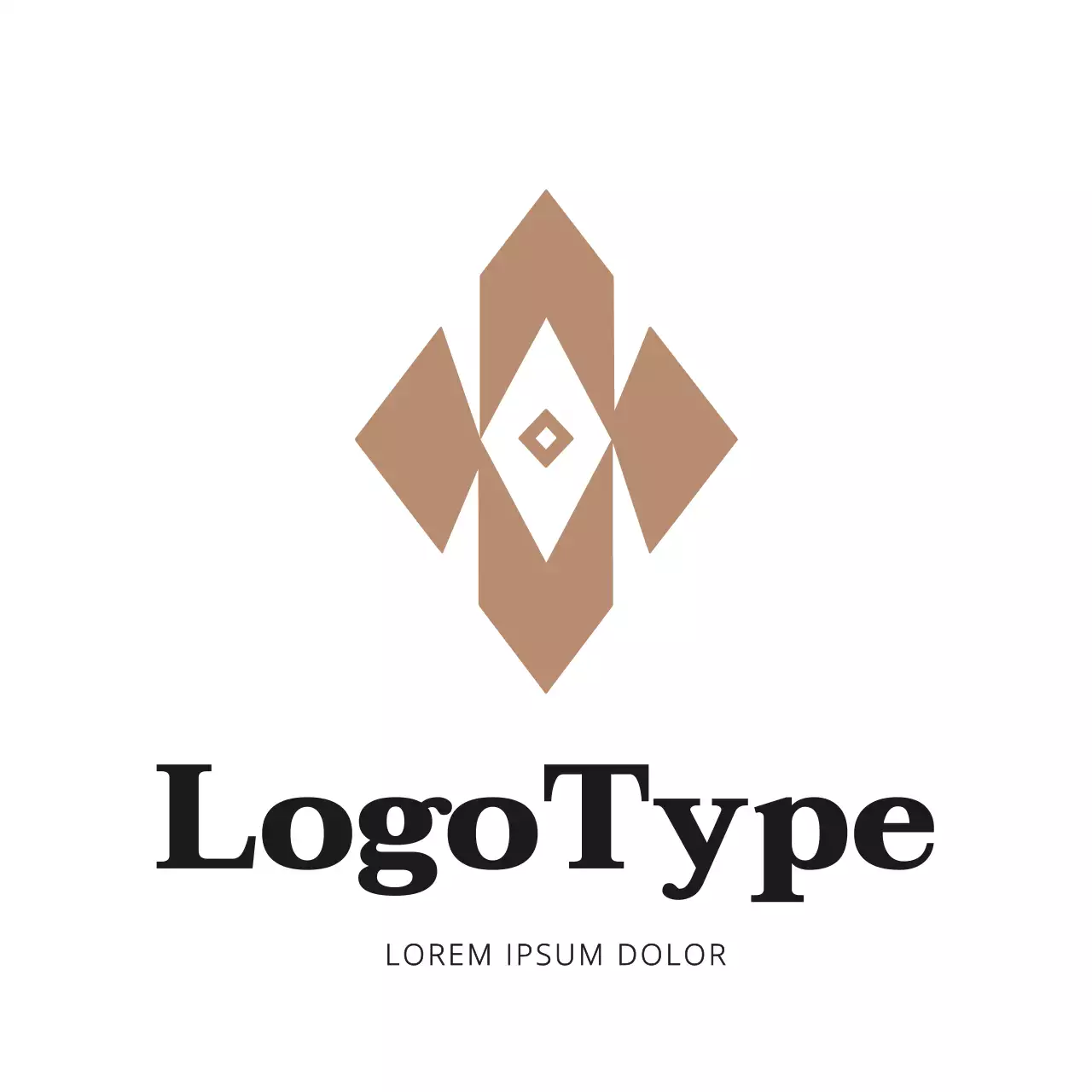 Brown Geometric Design Logo
