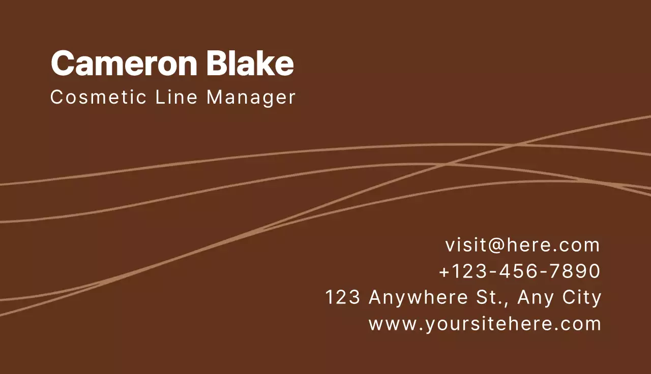 Brown Simple Business Card