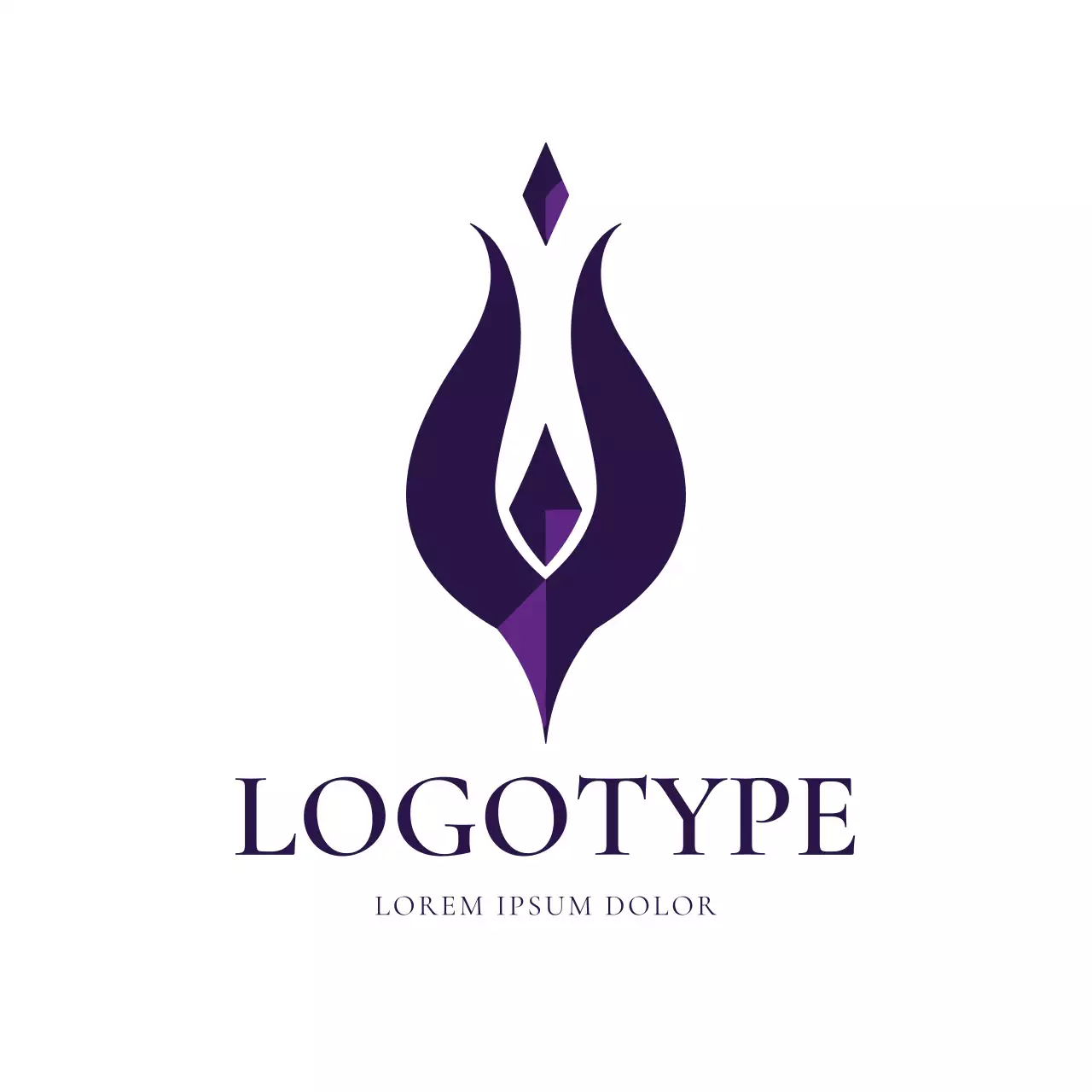 Purple Abstract Design Logo