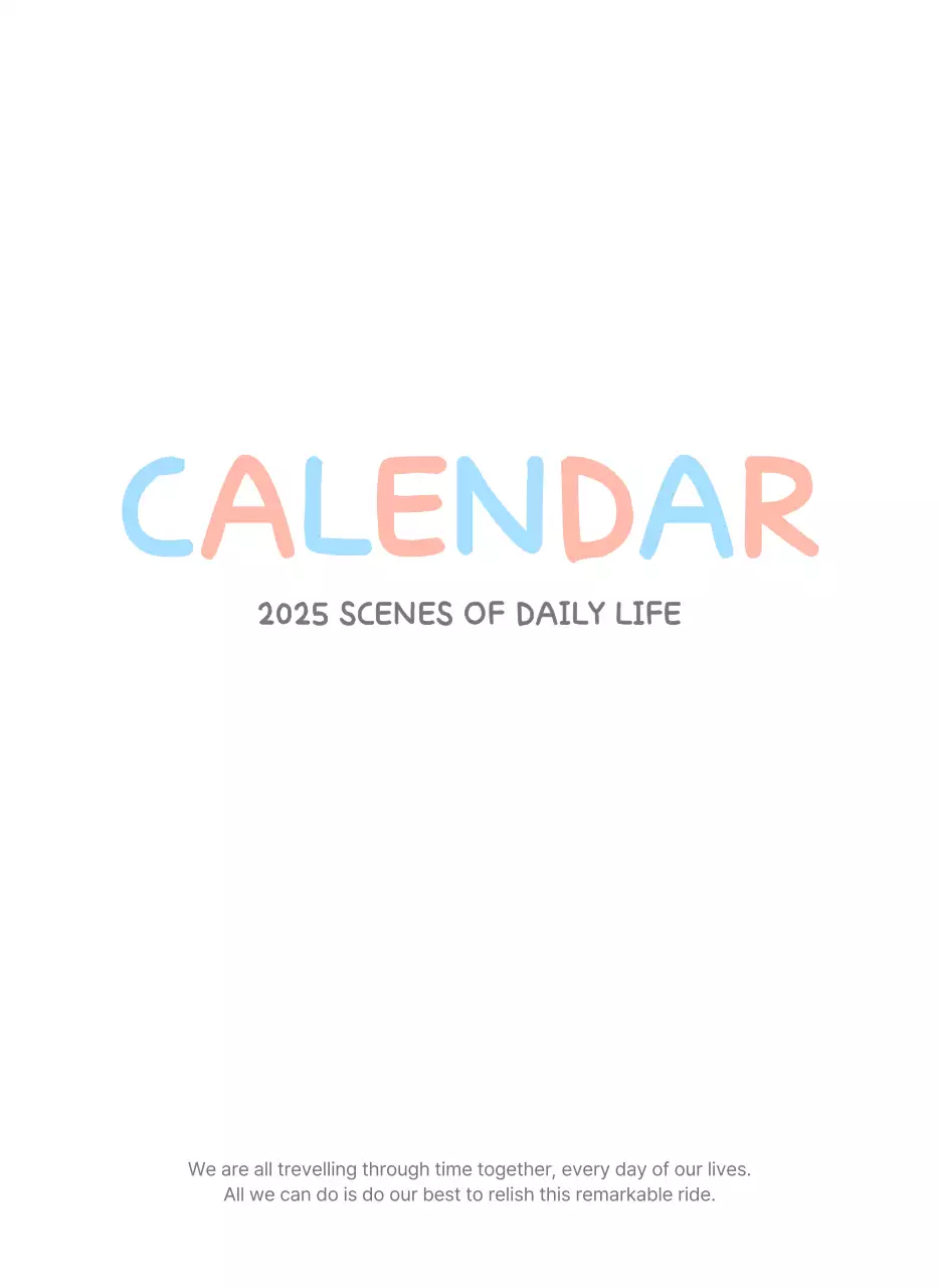 Kalender lucu dengan ilustrasi yang menggemaskan