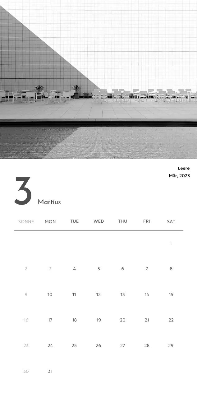 Ein Fotokalender mit klarem, urbanem Charakter