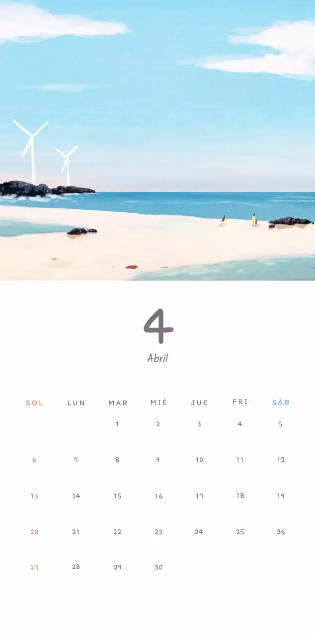 Simpáticos calendarios con adorables ilustraciones