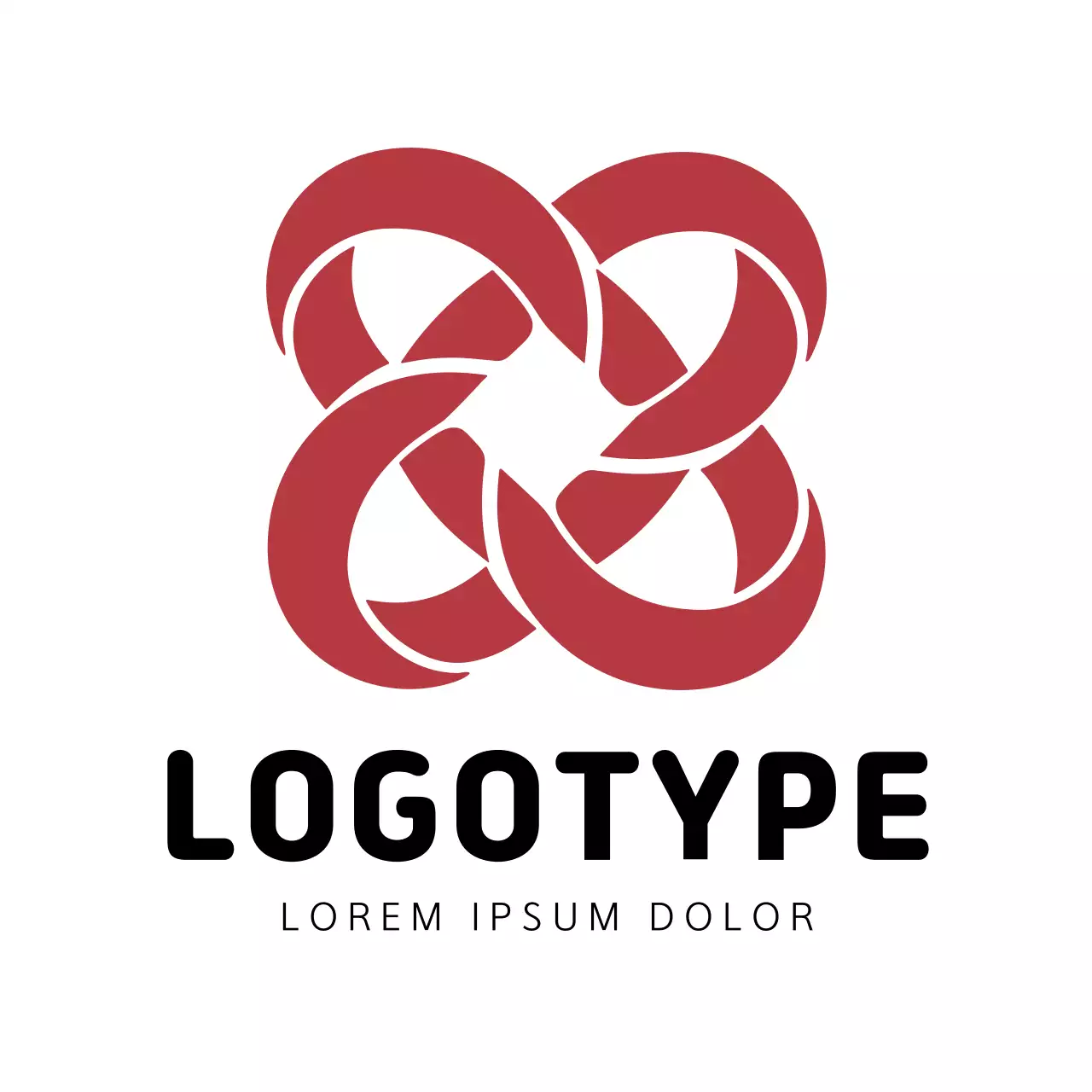 Red Abstract Design Logo