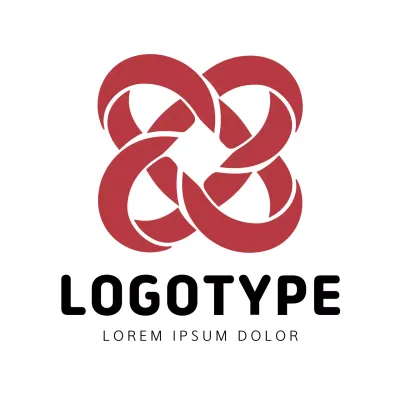 Red Abstract Design Logo