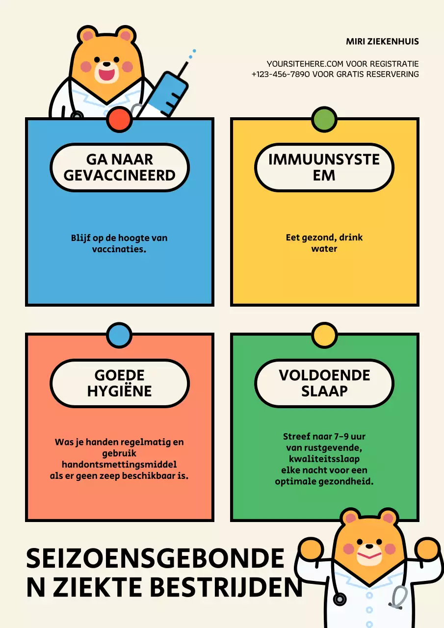 kleurrijke animatie gids voor seizoensgebonden gezondheidsmanagement