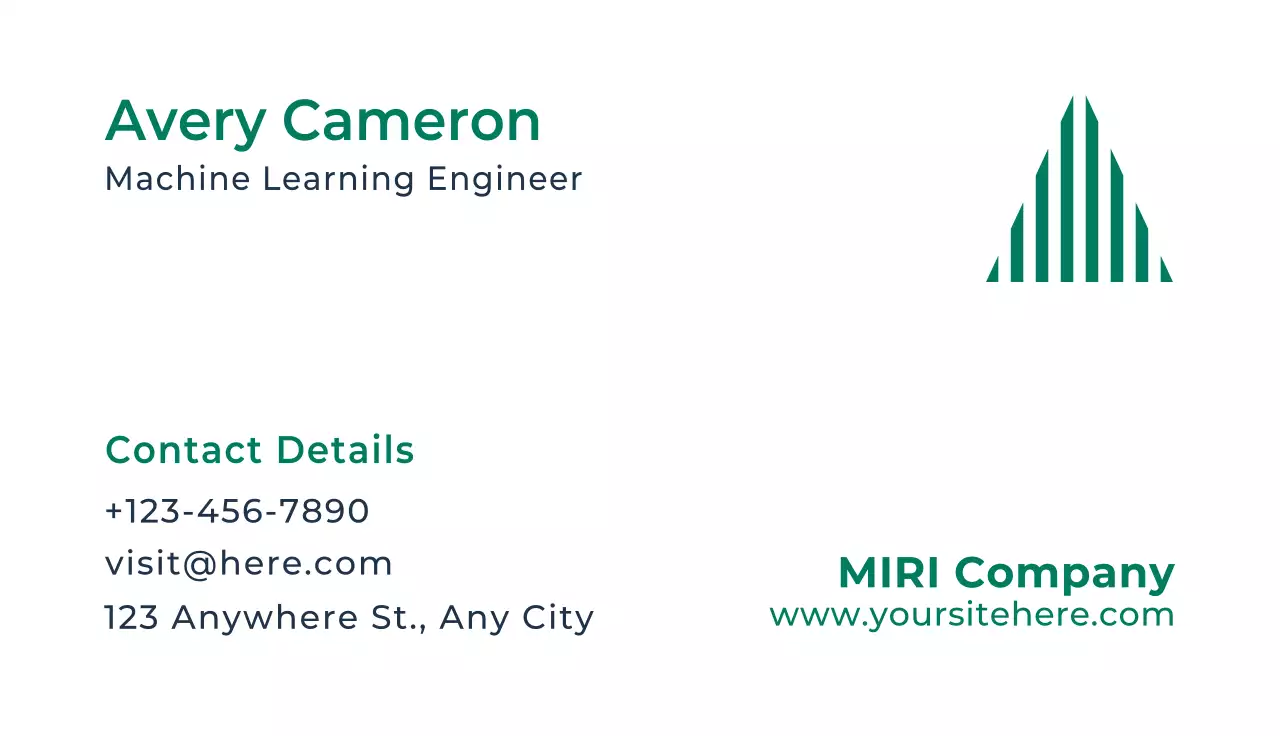 Green Minimal Business Card