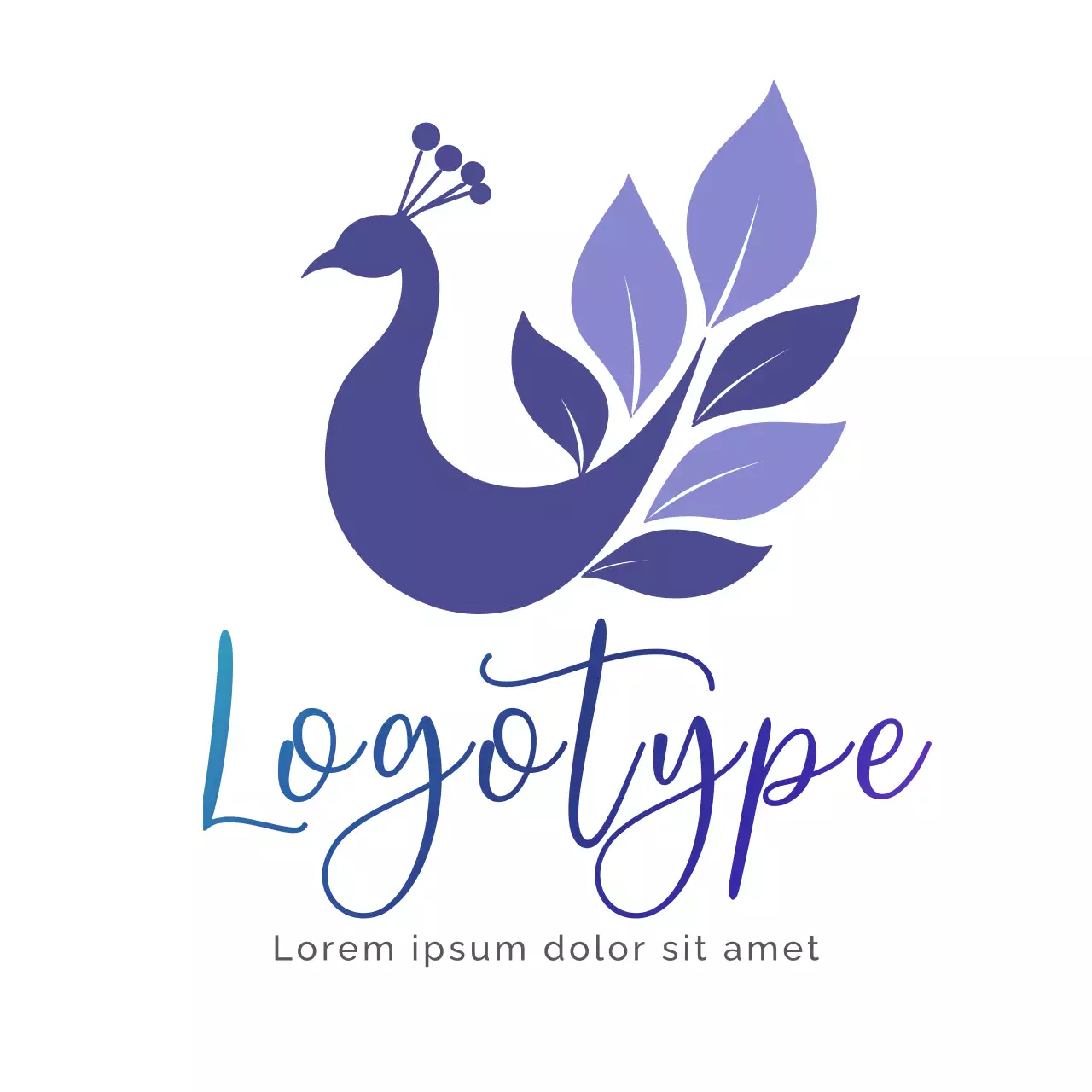 Blue Elegant Design Logo