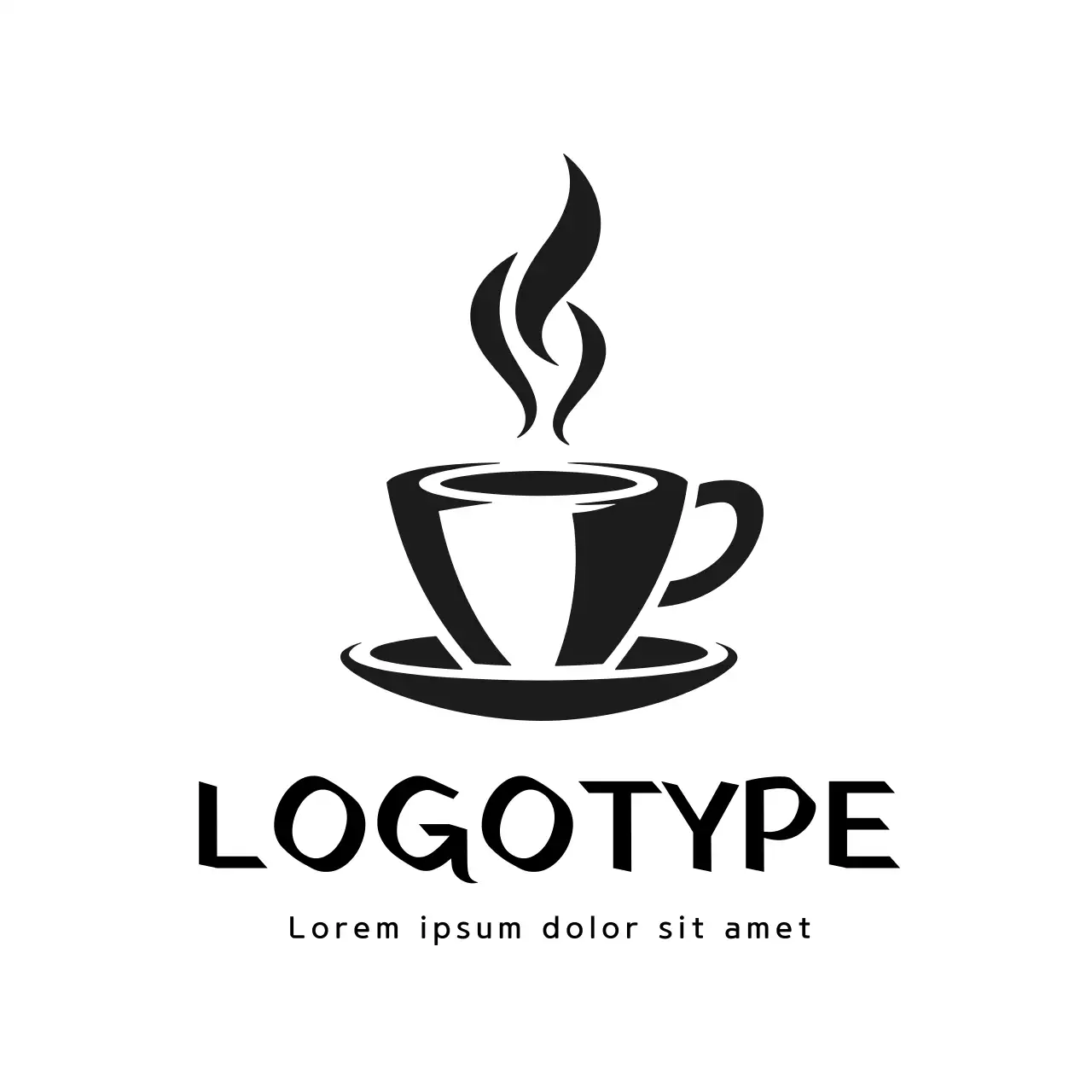 Black Minimal Coffee Logo