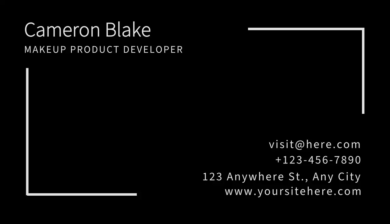 Black Minimal Business Card