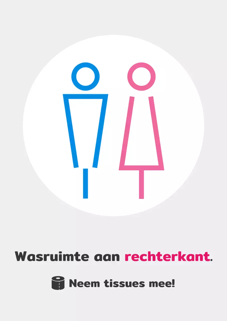 Een eenvoudige gids voor blauwe en roze toiletruimtes